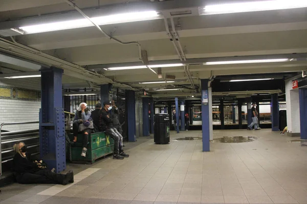 New Heavy Rainfall Causes Very Limited Train Service All Subway — Stock Photo, Image