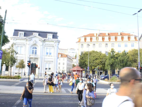 Int Tourismus Lissabon September 2021 Lissabon Portugal Bewegung Der Menschen — Stockfoto