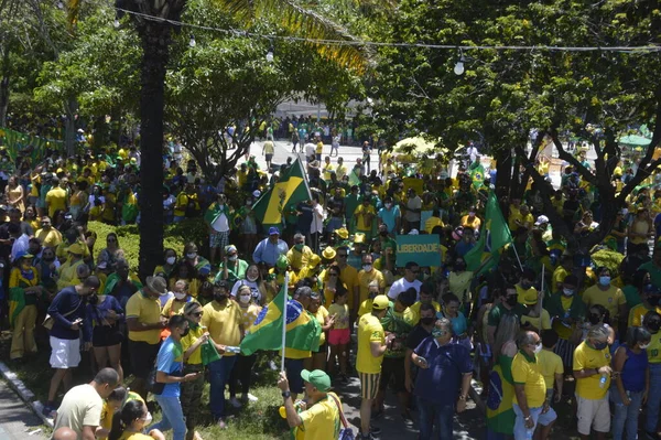 Int Manifestantes Pro Bolsonaro Protestan Natal Septiembre 2021 Natal Rio —  Fotos de Stock