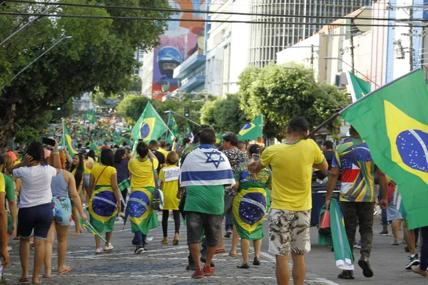 Int Los Manifestantes Apoyan Gobierno Bolsonaro Manaus Septiembre 2021 Manaus — Foto de Stock