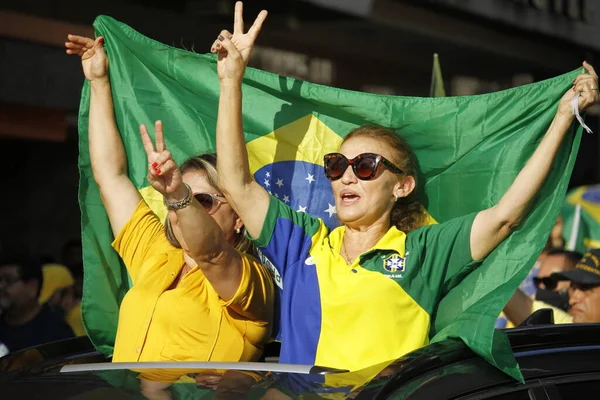 Int Manifestantes Apoiam Governo Bolsonaro Manaus Setembro 2021 Manaus Amazonas — Fotografia de Stock