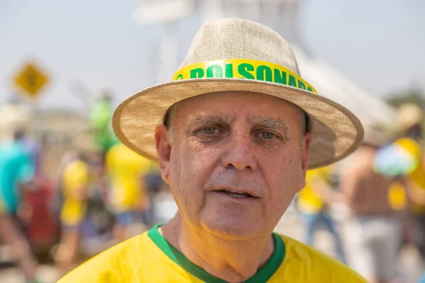 Int 9月7日举行的亲博尔索纳罗示威 其目的是反对民主 2021年9月7日 巴西利亚 巴西联邦区 博尔索纳罗总统的支持者于周二 在巴西利亚填满了部长们的广场 Bolsonaro Kep — 图库照片