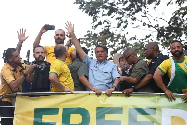 Int Bolsonaro Participa Evento Con Simpatizantes Paulista Sao Paulo Septiembre —  Fotos de Stock