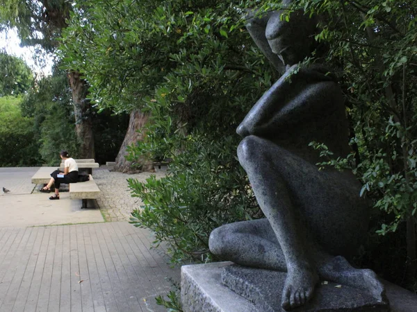 Int Mouvement Des Personnes Dans Jardin Fondation Calouste Gulbenkian Lisbonne — Photo