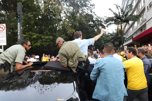 Int Bolsonaro Participe Événement Avec Des Supporters Paulista Sao Paulo — Photo