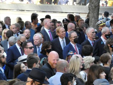  New York 11 Eylül terörist saldırılarının 20. yıldönümünü kutluyor. 11 Eylül 2021, Sıfır Noktası, Manhattan, New York, ABD: Başkan Joseph Biden, eski başkanlar Barack Obama ve Bill Clinton ve eşleri katıldı