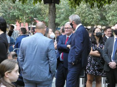  New York 11 Eylül terörist saldırılarının 20. yıldönümünü kutluyor. 11 Eylül 2021, Sıfır Noktası, Manhattan, New York, ABD: Başkan Joseph Biden, eski başkanlar Barack Obama ve Bill Clinton ve eşleri katıldı