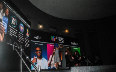 Girişimci bursu Sao Paulo 'da başlatıldı. 10 Eylül 2021. Sao Paulo, Brezilya: Ekonomik Kalkınma Bakanı Patricia Ellen, 