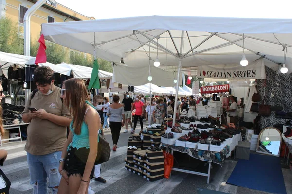 Movimento Alla Tradizionale Fiera San Nicola Pesaro Settembre 2021 Paraso — Foto Stock