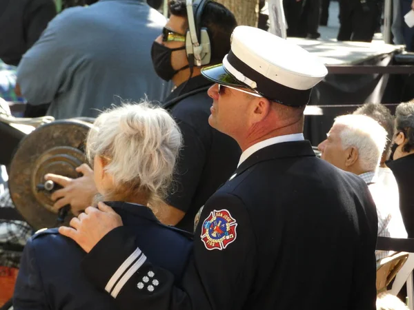 New York Solemnly Pozoruje Výročí Teroristických Útoků Září Září 2021 — Stock fotografie