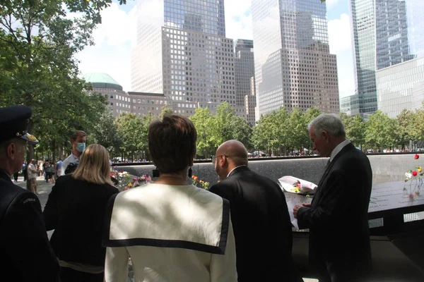 Famílias Falecidos Pagam Tributo Ground Zero Memorial Setembro 2021 Nova — Fotografia de Stock