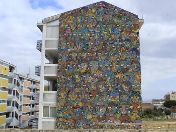 Graffiti Form Urban Art Marvila Neighborhood Lisbon Lisbon Portugal Graffiti — Stock Photo, Image