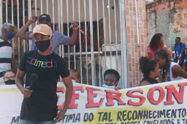 Eski 3x4 'lük fotoğrafta fotoğrafçılıktan tutuklanan adam Rio de Janeiro' daki hapishaneden çıkıyor. 13 Eylül 2021, Rio de Janeiro, Brezilya: Başvuru sürücüsü ve mobilya derleyicisi Jeferson Pereira da Silva, 29,