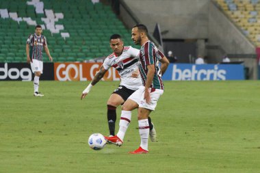 (Brezilya Futbol Şampiyonası: Fluminense ve Sao Paulo. 12 Eylül 2021, Rio de Janeiro, Brezilya: Fluminense ve Sao Paulo arasındaki futbol maçı Brezilya Futbol Şampiyonasının 20. Raundu için geçerli