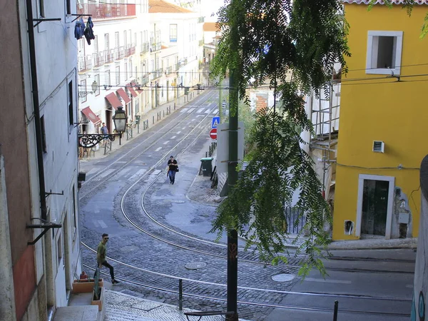 Mouvement Des Personnes Travers Les Rues Les Places Lisbonne Septembre — Photo