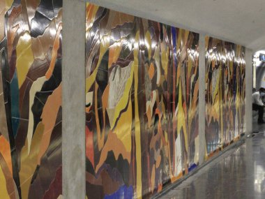 14 Eylül 2021, Lizbon, Portekiz: Lizbon metro yeşil hattının Arroios istasyonundaki yolcu hareketi, 14 Eylül 2021 tarihinde yeniden açıldı.. 