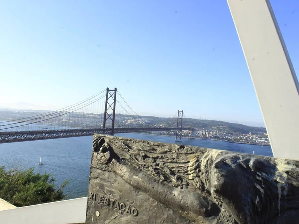 Cristo Rei Μνημείο Στη Λισαβόνα Σεπτεμβρίου 2021 Λισαβόνα Πορτογαλία Άποψη — Φωτογραφία Αρχείου