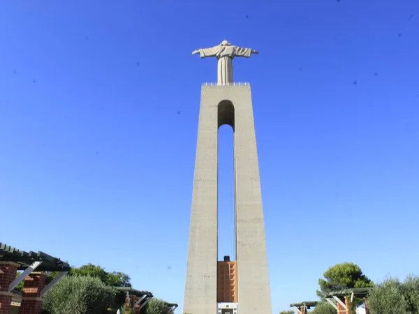 Památník Cristo Reie Lisabonu Září 2021 Lisabon Portugalsko Pohled Pohyb — Stock fotografie