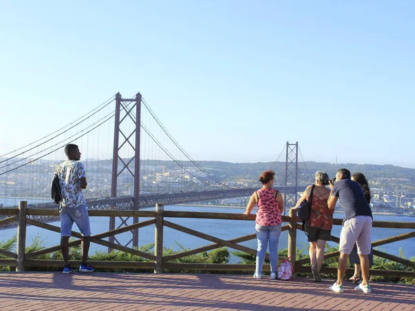 Cristo Rei Μνημείο Στη Λισαβόνα Σεπτεμβρίου 2021 Λισαβόνα Πορτογαλία Άποψη — Φωτογραφία Αρχείου
