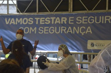 (Brezilya Sağlık Bakanı Marcelo Queiroga, Ulusal Coronavirus Test Genişleme Planı 'nın Natal' da başlatılması sırasında. 17 Eylül 2021, Natal, Rio Grande do Norde, Brezilya: Brezilya Sağlık Bakanı Marcelo Queiroga