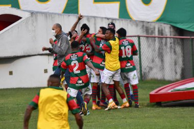 (SPO) Brezilya 4. Lig Şampiyonası: Portuguesa ve Caxias-RS. 18 Eylül 2021, Sao Paulo, Brezilya: Portekiz ve Caxias-RS arasındaki futbol maçı, Brezilya Futbol Şampiyonası 4. Lig 'in ikinci etabının rövanşı için geçerlidir.