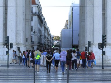 18 Eylül 2021, Lizbon, Portekiz: Lizbon sokaklarında ve meydanlarında 18 Eylül 2021 'de, Avrupa yazının ortasında,.