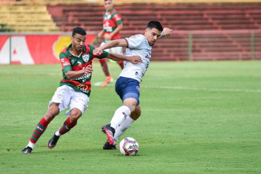 (SPO) Brezilya 4. Lig Şampiyonası: Portuguesa ve Caxias-RS. 18 Eylül 2021, Sao Paulo, Brezilya: Portekiz ve Caxias-RS arasındaki futbol maçı, Brezilya Futbol Şampiyonası 4. Lig 'in ikinci etabının rövanşı için geçerlidir.