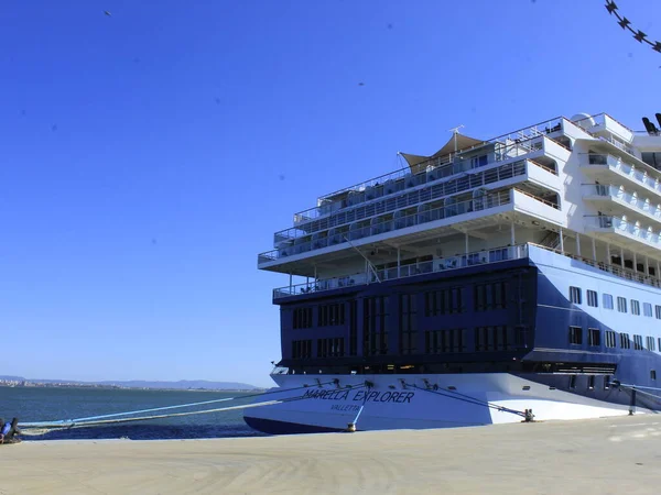 Santa Apolonia Cruise Terminal Lissabon September 2021 Lissabon Portugal Scheepsverkeer — Stockfoto