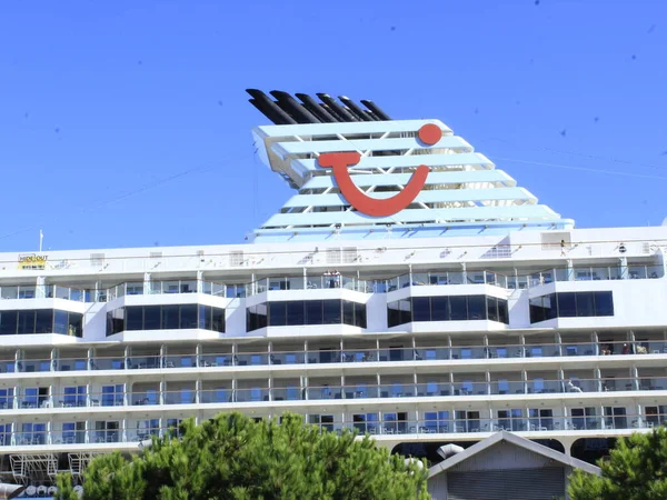 Santa Apolonia Cruise Terminal Lissabon September 2021 Lissabon Portugal Scheepsverkeer — Stockfoto