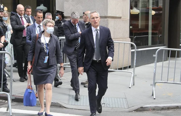 Nuevo Jens Stoltenberg Secretario General Otan Camino Asamblea General Onu —  Fotos de Stock