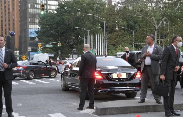 Türkiye Cumhurbaşkanı New York Taki Genel Merkezi Önünde Türk Meclisi — Stok fotoğraf