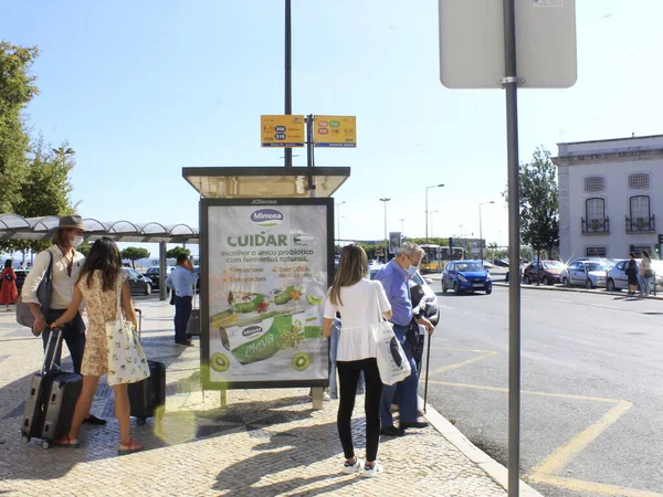 Σεπτεμβρίου 2021 Λισαβόνα Πορτογαλία Σταθμοί Cais Sodre Santos Και Belem — Φωτογραφία Αρχείου
