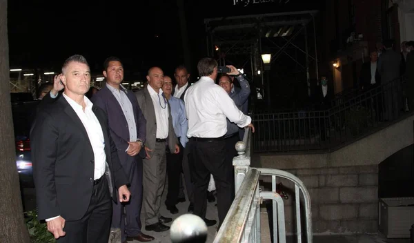Jair Bolsonaro Megérkezik Vacsorára Brazil Nagykövethez New York Usas House — Stock Fotó