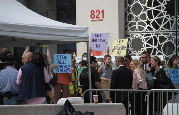 New Protest Proti Americkému Prezidentovi Joeu Bidenovi Zasedání Valného Shromáždění — Stock fotografie