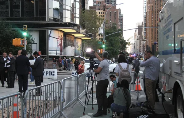 Türkiye Cumhurbaşkanı New York Taki Genel Merkezi Önünde Türk Meclisi — Stok fotoğraf