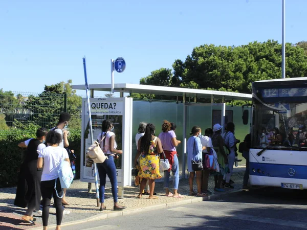 Int Movimento Nos Transportes Públicos Oeiras Setembro 2021 Oeiras Portugal — Fotografia de Stock