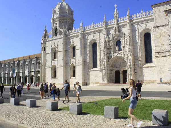 Settembre 2021 Lisbona Portogallo Stazioni Cais Sodre Santos Belem Lisbona — Foto Stock