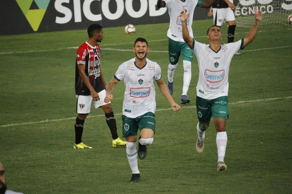 ブラジルサッカー選手権第3部 マナウス フェロヴィアリオ 9月19 2021 マナウス アマゾナス州 ブラジル マナウスとFerroviario Ceの間のサッカー試合 — ストック写真