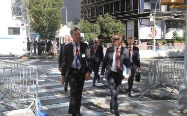 Hollanda Başbakanı Mark Rutte, BM Genel Kurulu 76. Oturumunda. 24 Eylül 2021, New York, ABD: Hollanda Başbakanı Mark Rutte 'nin New York' taki BM Genel Kurulu 76. Oturumuna geldiği görüldü 