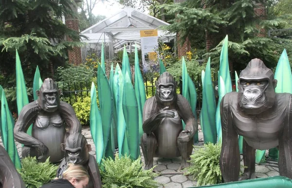 New Central Park Zoo Κλειστό Λόγω Της Χρηματοδότησης Για Την — Φωτογραφία Αρχείου
