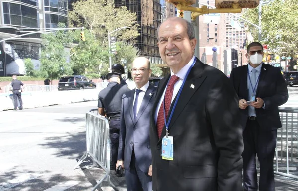 Septiembre 2021 Nueva York Estados Unidos Presidente Chipre Norte Ersin —  Fotos de Stock