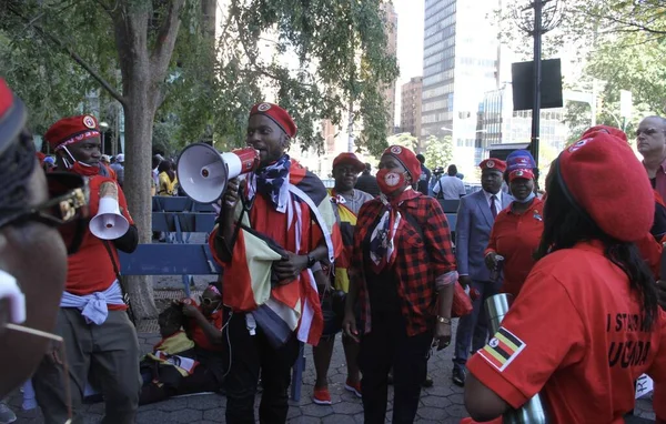 Ugandas Protest 76Th Sessions General Assembly September 2021 New York — Stock Photo, Image