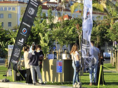 Banff Dağı Film Festivali Lizbon 'da. 25 Eylül 2021, Lizbon, Portekiz: Banff Dağı Film Festivali 'nin ikincisi sırasında 25 Eylül Cumartesi günü Lizbon' da gerçekleşen seyirci hareketi. 