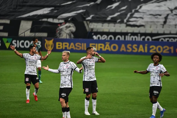 Spo Campeonato Brasileiro Futebol Corinthians Palmeiras Setembro 2021 São Paulo — Fotografia de Stock