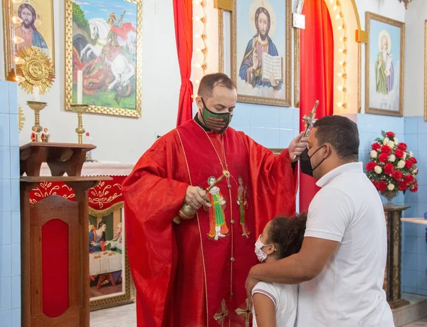 Religione Feste Cosme Damiao Resistono Alla Pandemia Mantengono Tradizione Rio — Foto Stock