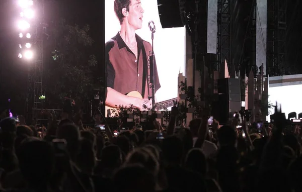 Shawn Mendes Treedt Tijdens Global Citizen Live New York September — Stockfoto