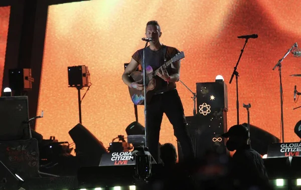 Coldplay Treedt Tijdens Global Citizen Live New York September 2021 — Stockfoto