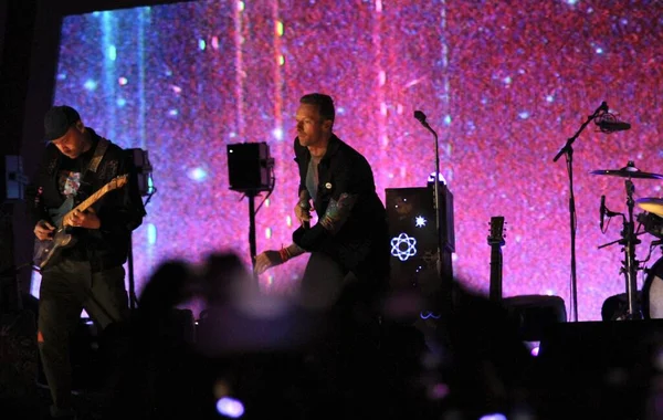 Coldplay New York Taki Global Citizen Live Sahne Alıyor Eylül — Stok fotoğraf