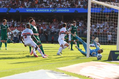Sao Paulo (SP), 10 / 05 / 2025 - Brasileirao / Sao Paulo vs Palmeiras - Oyuncu Tapia, Brezilya Serie A futbol şampiyonasında Sao Paulo ile Palmeiras arasında oynanan maçta ikinci golü attı. (Fabricio bomjardim\ Yeni 2)