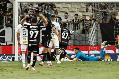 fortaleza (ce), 10 / 05 / 2025 - football / ceara sc x santos fc, - oyuncu Lucas Mugni, Céra ve Juventude arasındaki maçta attığı golü kutluyor, Brezilya şampiyonasının 27. turu için geçerli. (Ic moreira\ yeni2)